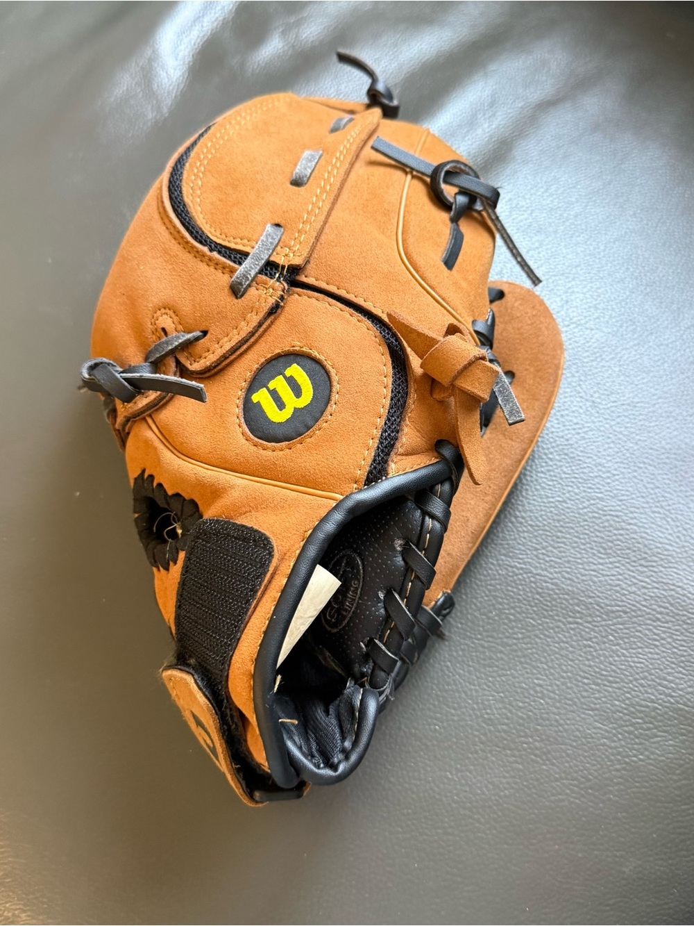 Wilson Tan and Black Leather Baseball Glove